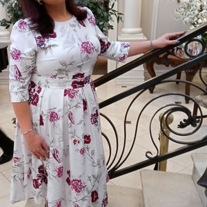 Beautiful White with Floral Design